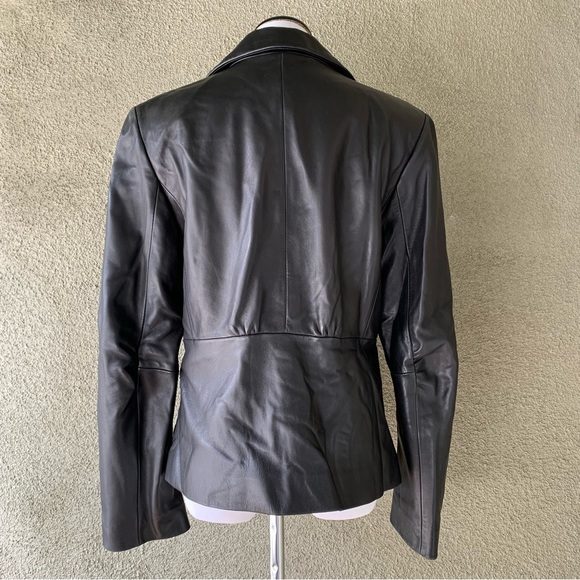 “SienaStudio” Black Soft Leather Blazer Jacket size 12 - Picture 15 of 16